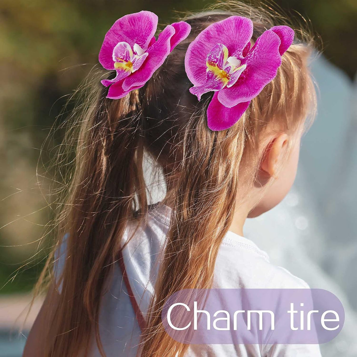 Dark Purple Artificial 40 Pcs Artificial Orchid Head Faux Orchid Petal