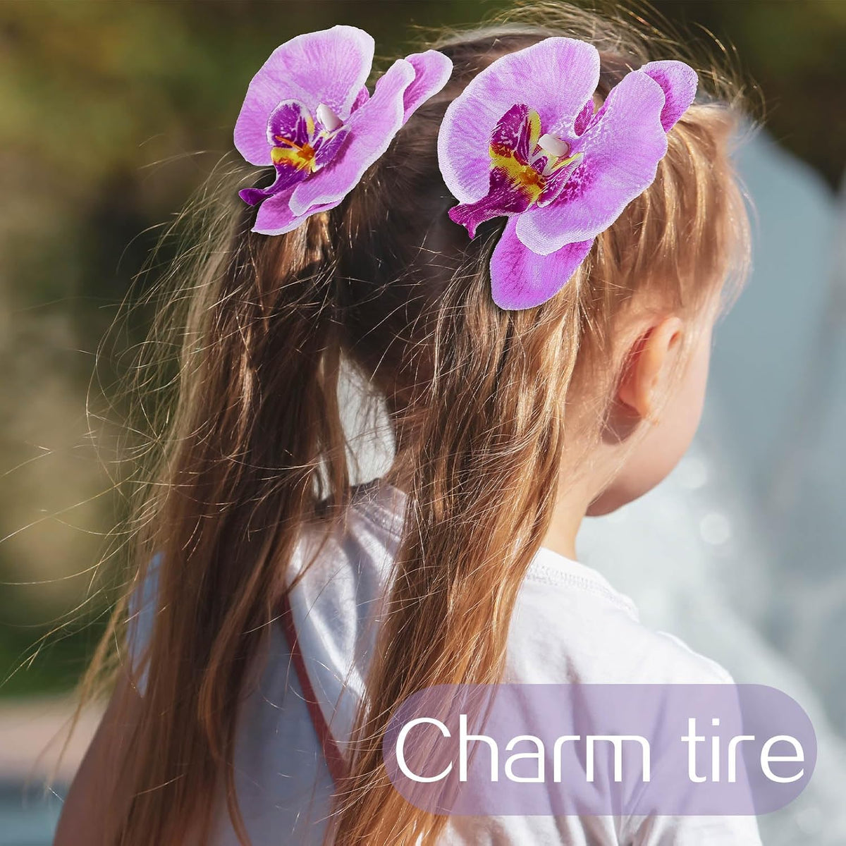 Dark Purple Artificial 40 Pcs Artificial Orchid Head Faux Orchid Petal