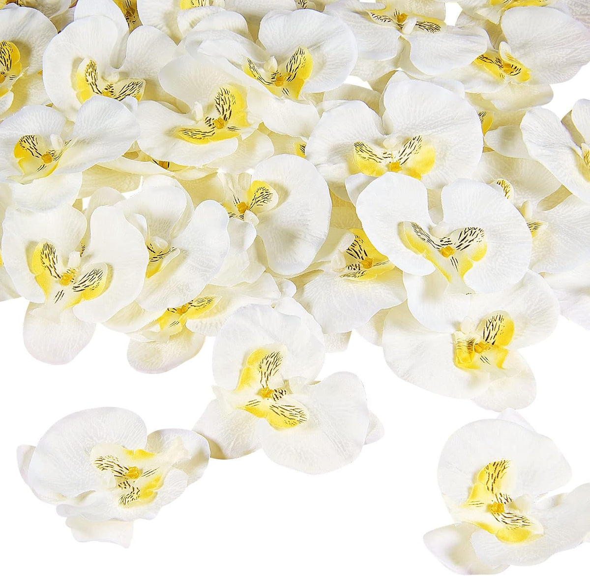 Dark Purple Artificial 40 Pcs Artificial Orchid Head Faux Orchid Petal