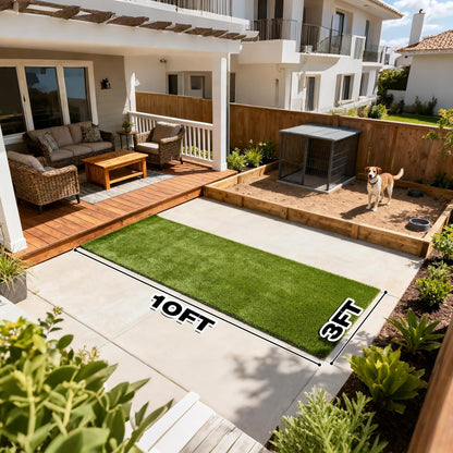 2FTX6FT Artificial Grass Runner Rug - Thick Outdoor Realistic Pets Friendly Fake Grass Pads for Dogs Potty Patio Balcony, 1" Pile Height