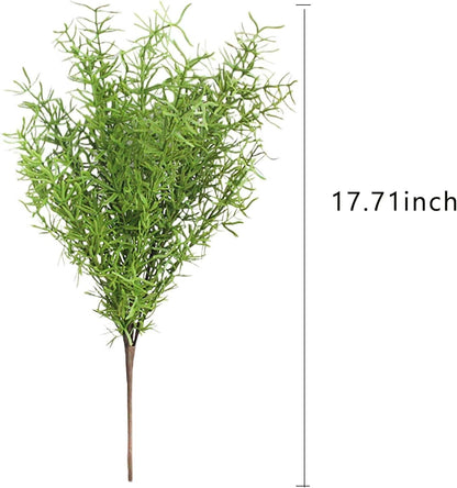 3Bundles Artificial Rosemary Stems Fake Greenery Plants Bushes Shrubs Green Faux Rosemary Branches Spring Plants for for Farmhouse Garden Porch Patio Indoor Outdoor Home Decor