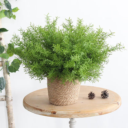 3Bundles Artificial Rosemary Stems Fake Greenery Plants Bushes Shrubs Green Faux Rosemary Branches Spring Plants for for Farmhouse Garden Porch Patio Indoor Outdoor Home Decor