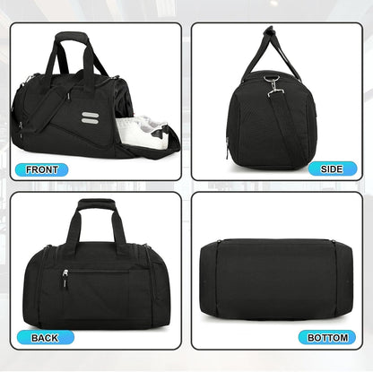 Gym Bag for Men & Women - 35L Duffel Bag with Shoe Compartment, Weekender Water Resistant Sports Duffle Bag for Travel, Fitness & Workouts, Medium