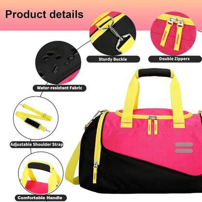 Gym Bag for Men & Women - 35L Duffel Bag with Shoe Compartment, Weekender Water Resistant Sports Duffle Bag for Travel, Fitness & Workouts, Medium