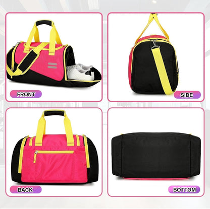 Gym Bag for Men & Women - 35L Duffel Bag with Shoe Compartment, Weekender Water Resistant Sports Duffle Bag for Travel, Fitness & Workouts, Medium