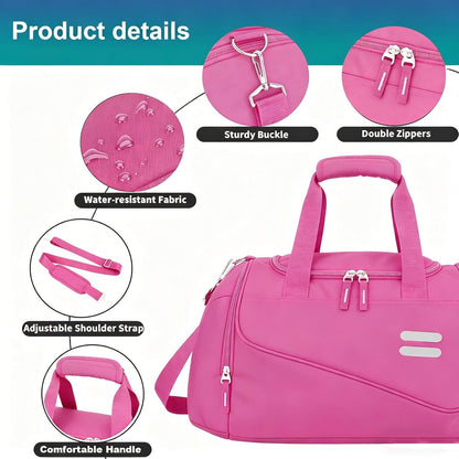 Gym Bag for Men & Women - 35L Duffel Bag with Shoe Compartment, Weekender Water Resistant Sports Duffle Bag for Travel, Fitness & Workouts, Medium