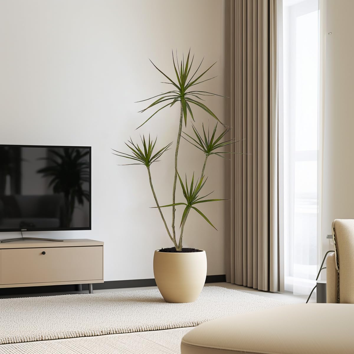Artificial Dracaena marginata Plant,5ft Tall Fake Tree