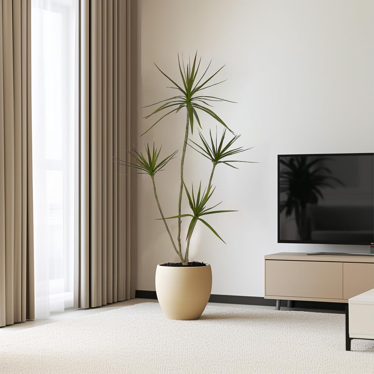 Artificial Dracaena marginata Plant,5ft Tall Fake Tree