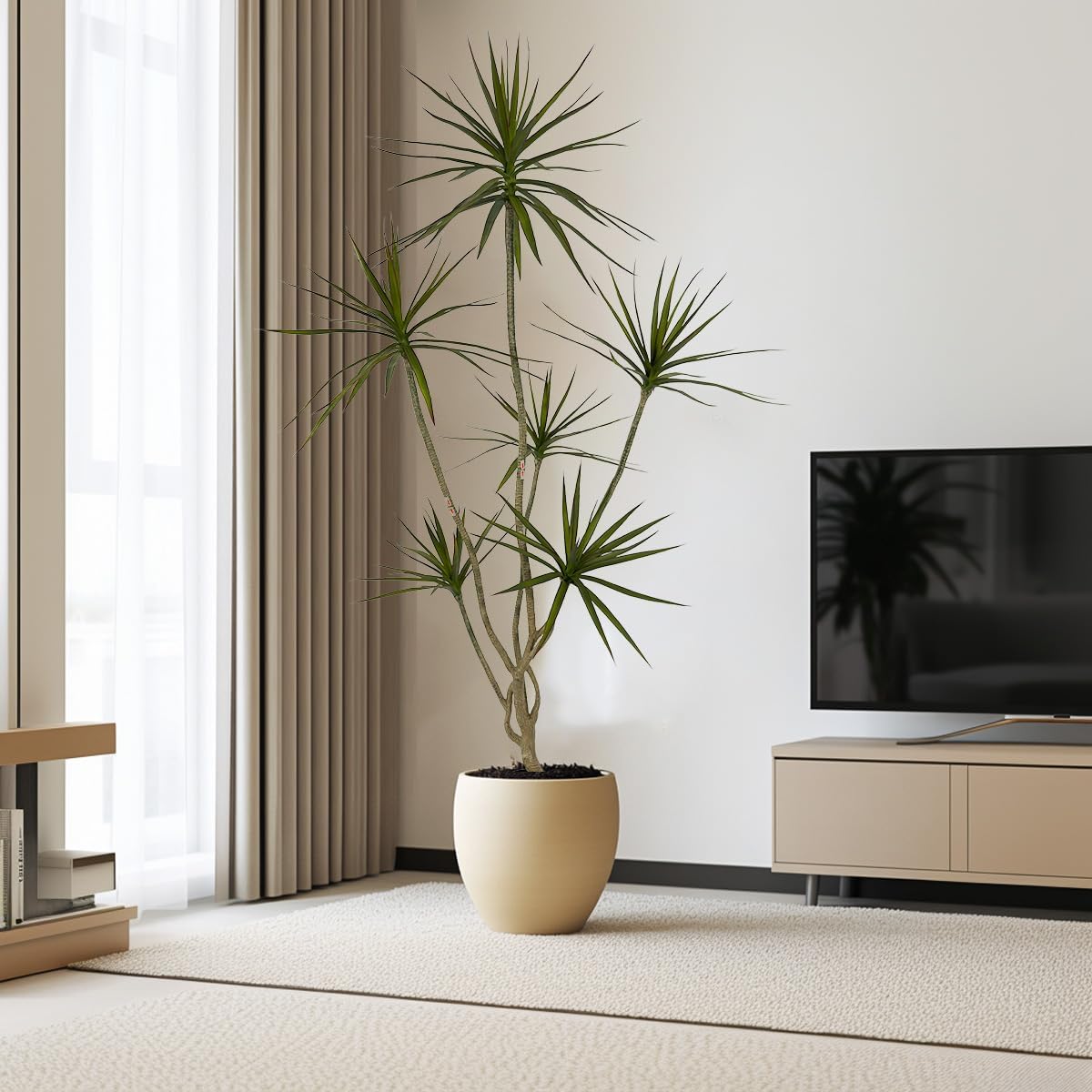 Artificial Dracaena marginata Plant,5ft Tall Fake Tree