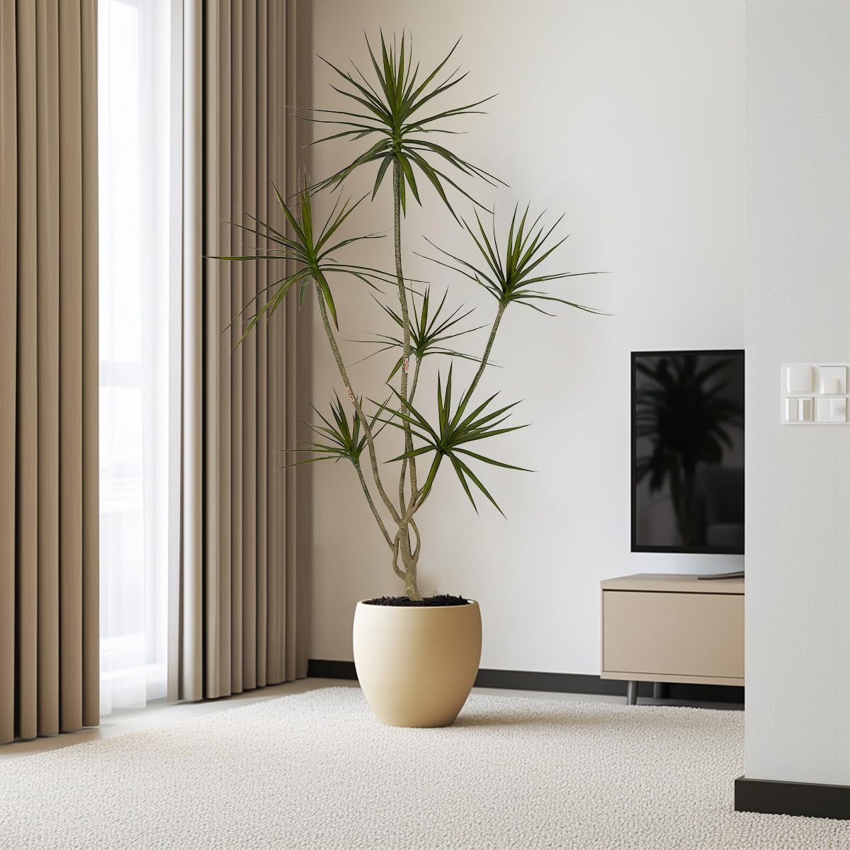 Artificial Dracaena marginata Plant,5ft Tall Fake Tree