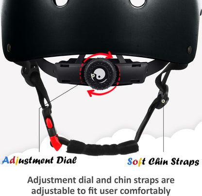 Kids Bike Helmet, Adjustable and Multi-Sport, from Toddler to Youth, 3 Sizes