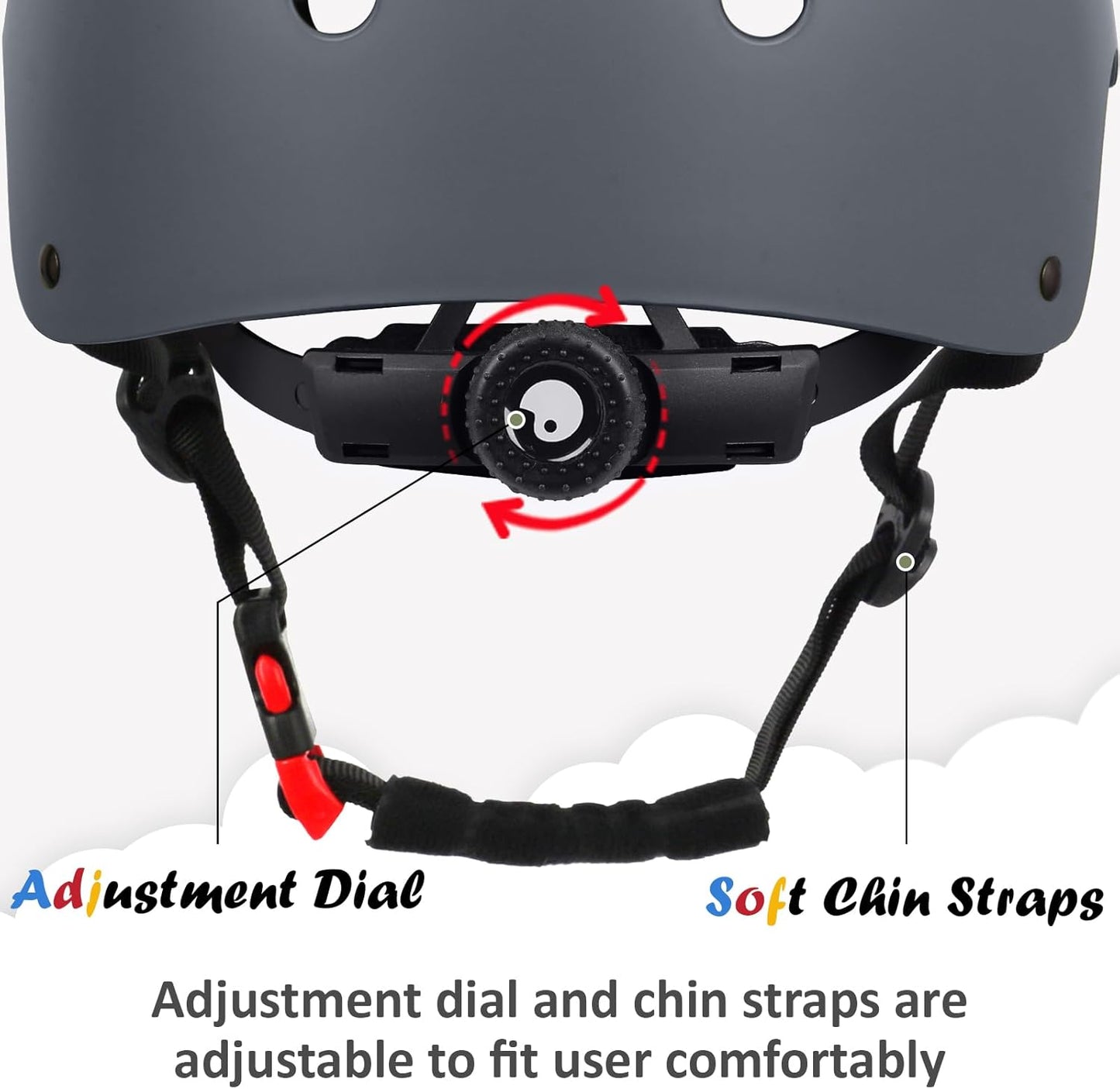 Kids Bike Helmet, Adjustable and Multi-Sport, from Toddler to Youth, 3 Sizes