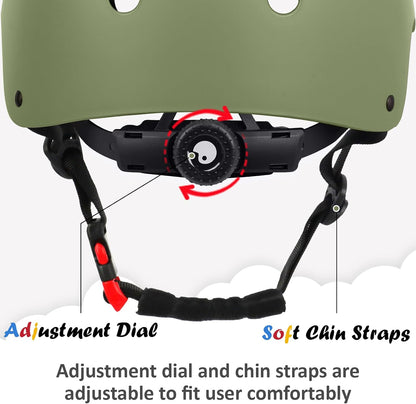 Kids Bike Helmet, Adjustable and Multi-Sport, from Toddler to Youth, 3 Sizes