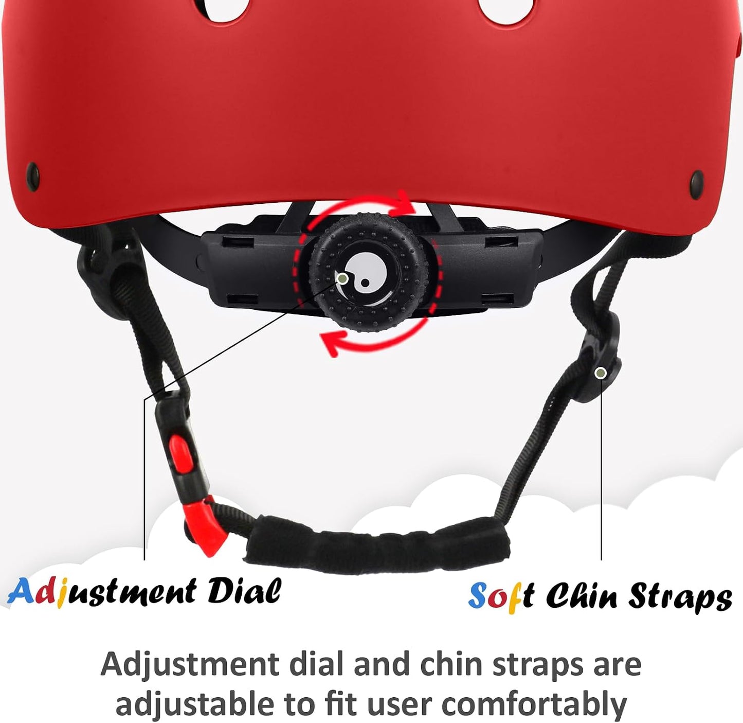 Kids Bike Helmet, Adjustable and Multi-Sport, from Toddler to Youth, 3 Sizes