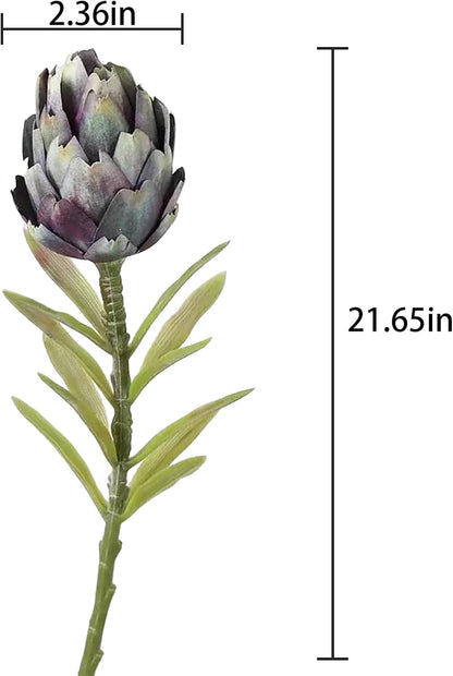 3Pcs 21.7" Artificial King Protea Flowers Fake Protea Cynaroides