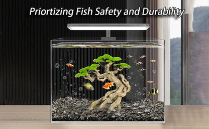 Fish Tank Decor- Bonsai Trees with Faux Moss- Aquarium Rocks Aquascaping- Made of Sandstone, Goldfish Betta Fish Tank Decorations Hides Accessories