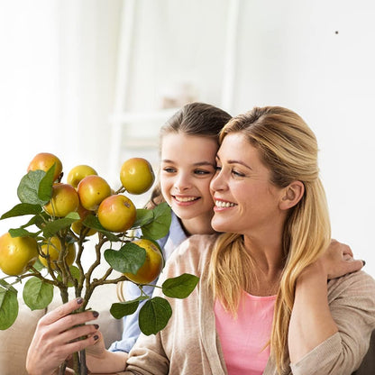 Artificial Fruit Branches Artificial Apple Highly Simulation Lifelike Model for Vase Home Party Decoration (2pcs Apple Branches)