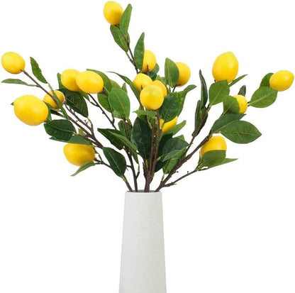 Artificial Fruit Branches Artificial Apple Highly Simulation Lifelike Model for Vase Home Party Decoration (2pcs Apple Branches)