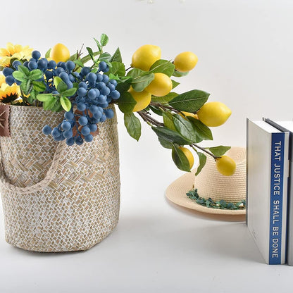 Artificial Fruit Branches Artificial Apple Highly Simulation Lifelike Model for Vase Home Party Decoration (2pcs Apple Branches)