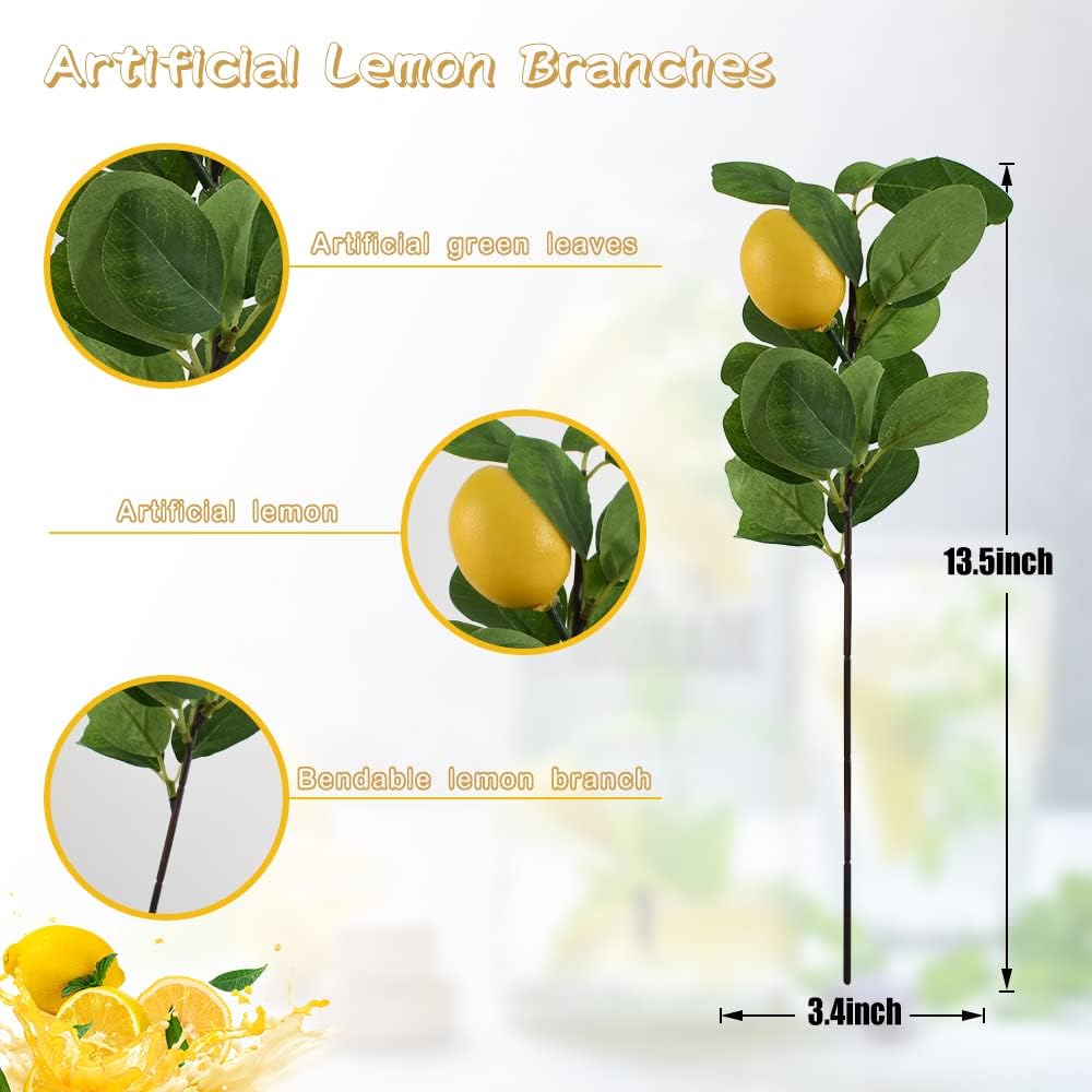 Artificial Fruit Branches Artificial Apple Highly Simulation Lifelike Model for Vase Home Party Decoration (2pcs Apple Branches)
