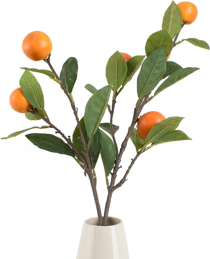 Artificial Fruit Branches Artificial Apple Highly Simulation Lifelike Model for Vase Home Party Decoration (2pcs Apple Branches)