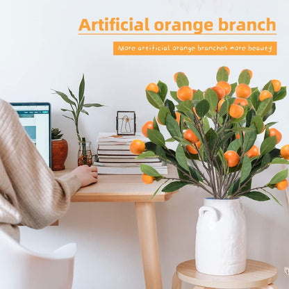 Artificial Fruit Branches Artificial Apple Highly Simulation Lifelike Model for Vase Home Party Decoration (2pcs Apple Branches)