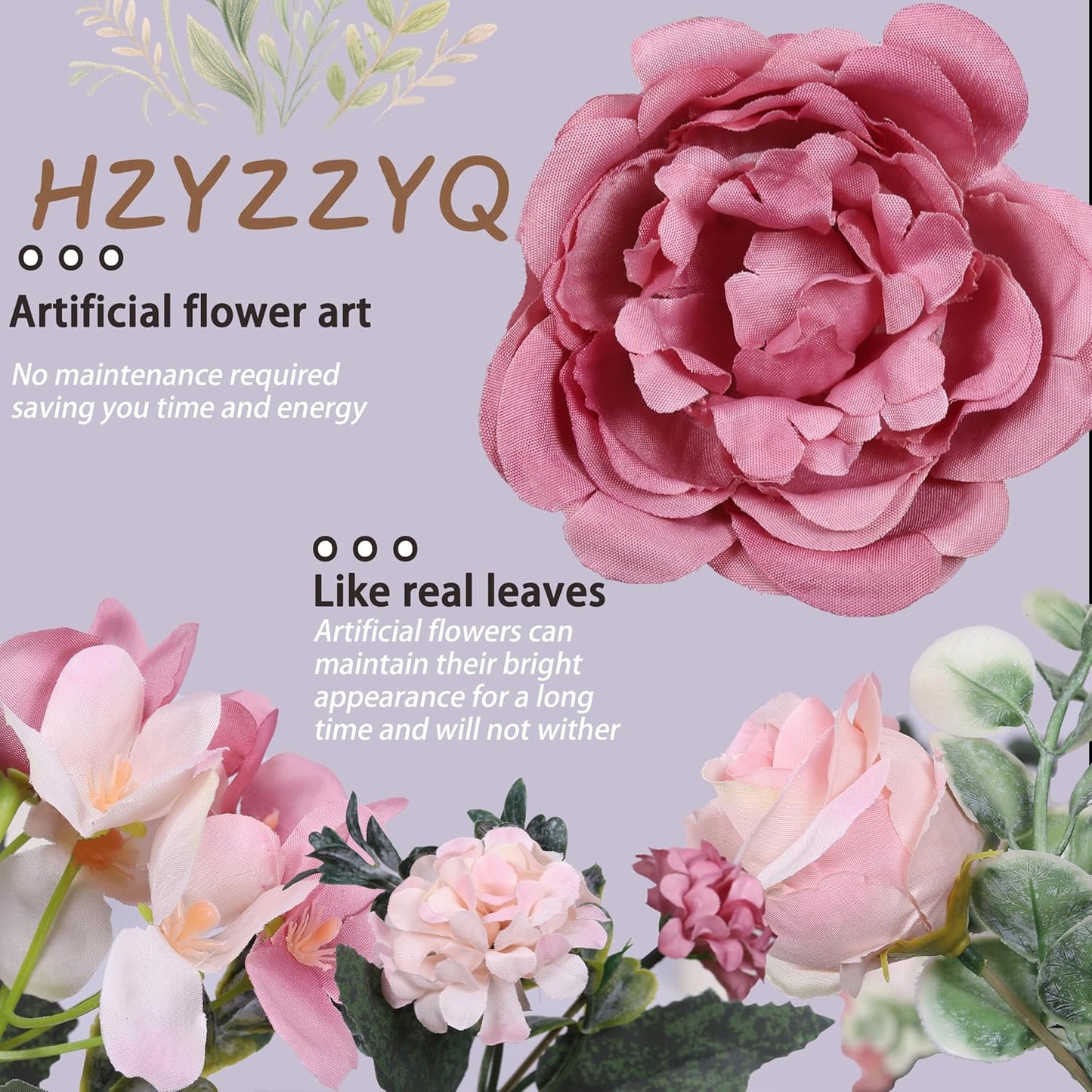 8 Pack Artificial Pink Peonies Flowers Bouquet for Centerpieces | Premium Silk Artificial Pink Peonies Bouquet, 8 Stems, Pink White, Bendable, for Table Centerpieces Wedding Home Decor