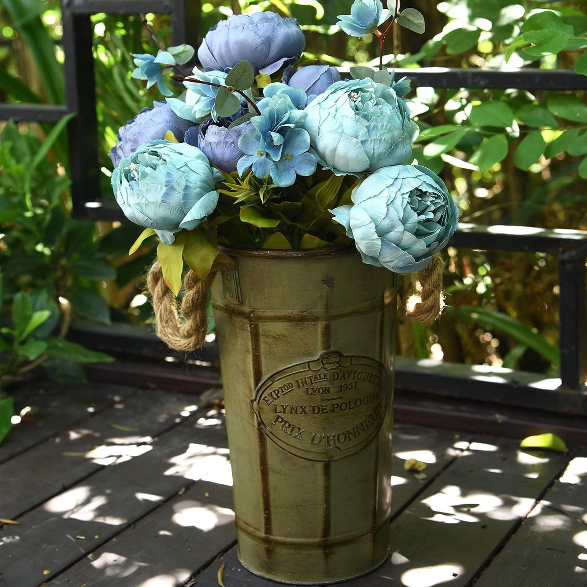 Artificial Peony Bouquet, Pink, Beige & Green Silk Flowers for Wedding Centerpieces, Bridal Bouquets & Home Decor – Spring Waltz