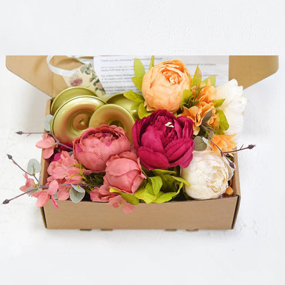 Artificial Peony Bouquet, Pink, Beige & Green Silk Flowers for Wedding Centerpieces, Bridal Bouquets & Home Decor – Spring Waltz