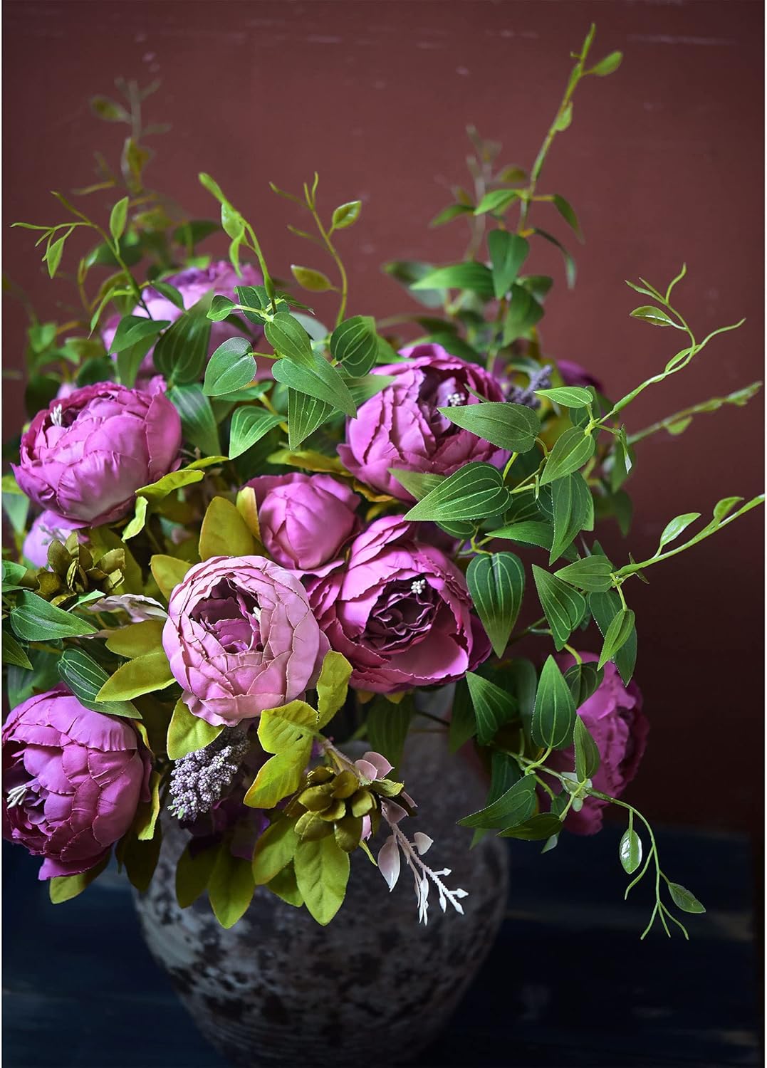 Artificial Peony Bouquet, Pink, Beige & Green Silk Flowers for Wedding Centerpieces, Bridal Bouquets & Home Decor – Spring Waltz