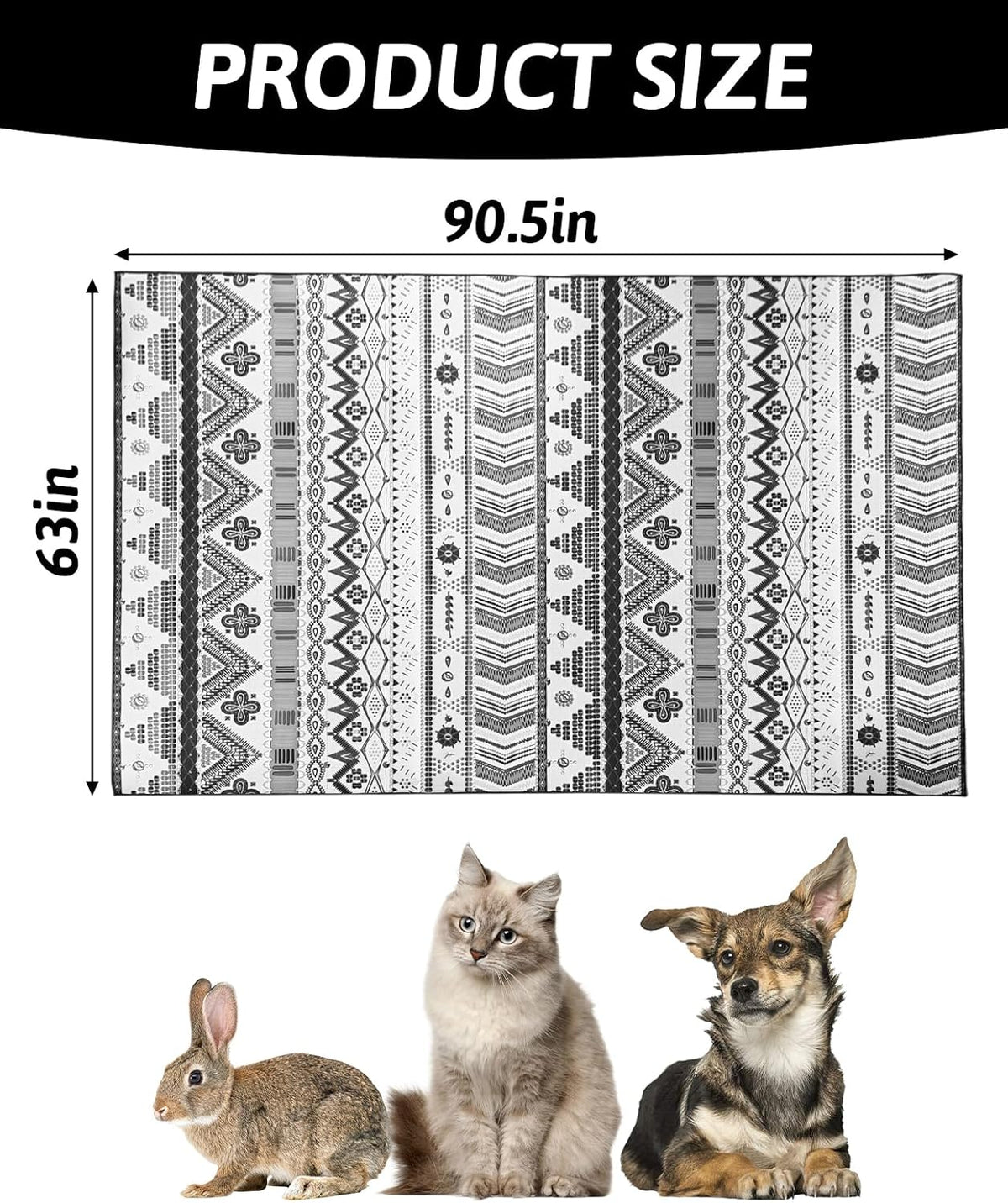 91" X 63" Extra Large Bunny Cage Liner Washable Guinea Pig Mat Large Animals Mats Animal Pads for Floor Indoor Rabbit Carpet for Chinchillas Cats Ferrets Dogs（Light Brown）