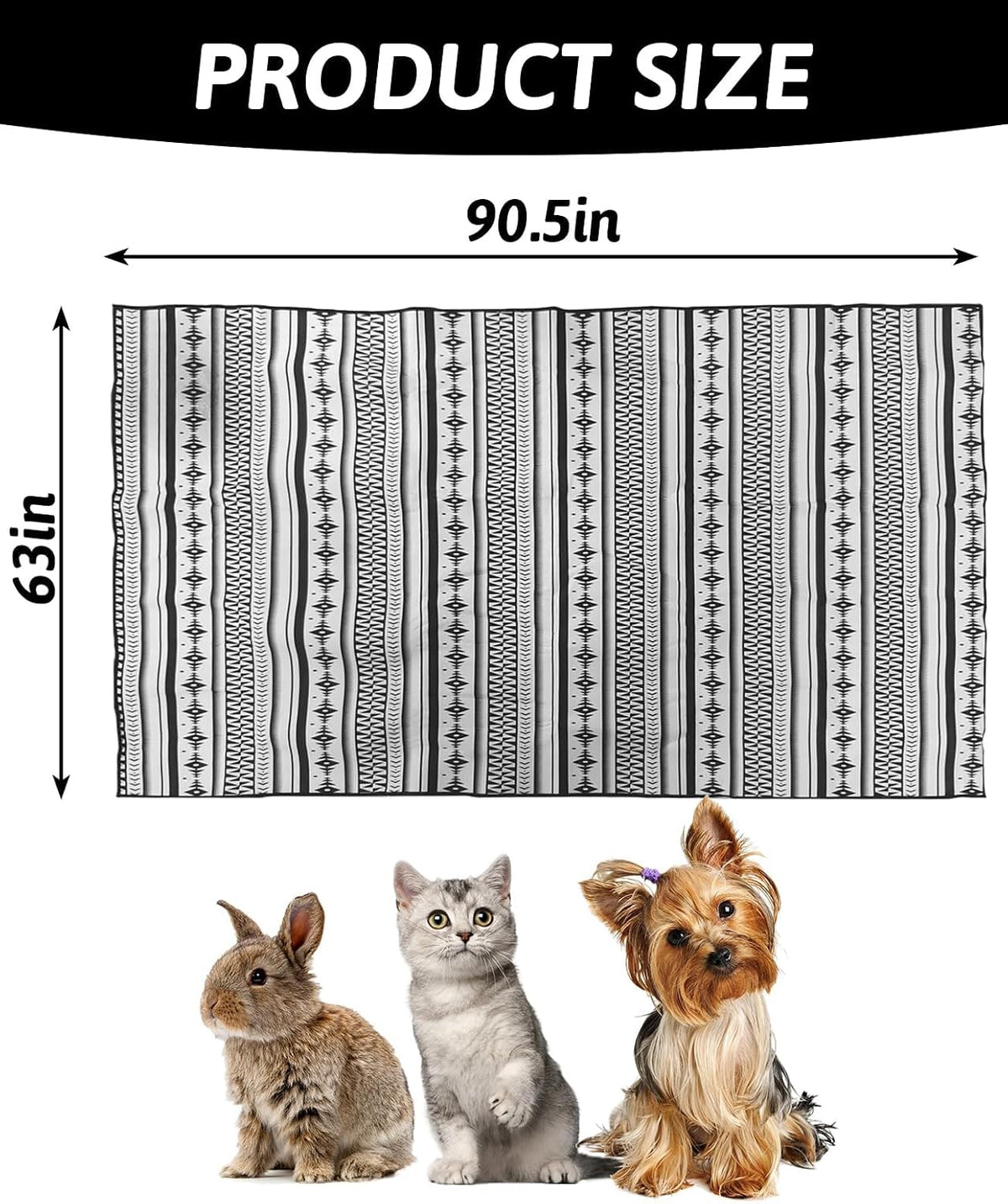 91" X 63" Extra Large Bunny Cage Liner Washable Guinea Pig Mat Large Animals Mats Animal Pads for Floor Indoor Rabbit Carpet for Chinchillas Cats Ferrets Dogs（Light Brown）