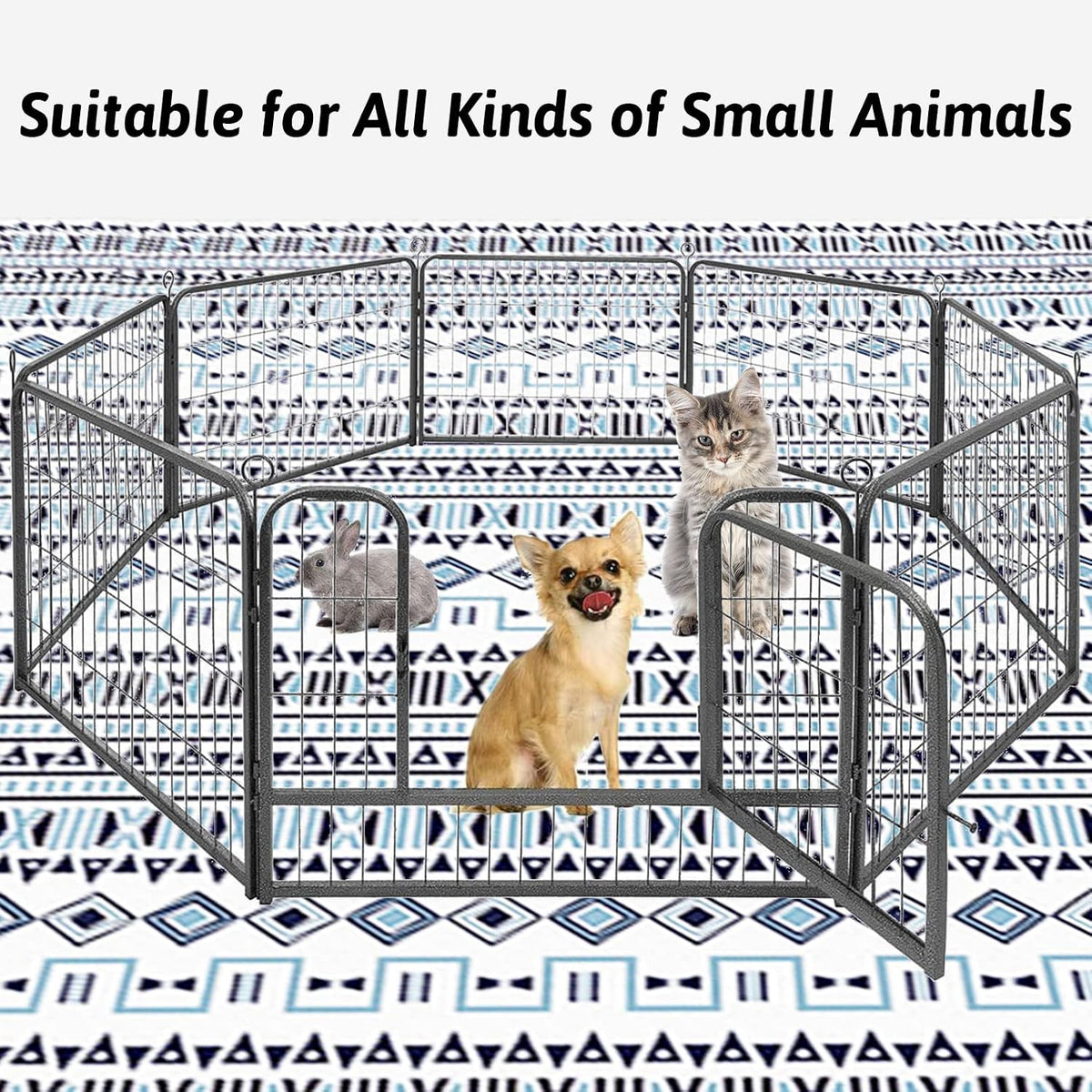 91" X 63" Extra Large Bunny Cage Liner Washable Guinea Pig Mat Large Animals Mats Animal Pads for Floor Indoor Rabbit Carpet for Chinchillas Cats Ferrets Dogs（Light Brown）