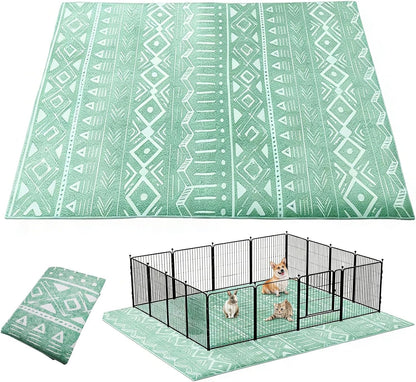 91" X 63" Extra Large Bunny Cage Liner Washable Guinea Pig Mat Large Animals Mats Animal Pads for Floor Indoor Rabbit Carpet for Chinchillas Cats Ferrets Dogs（Light Brown）