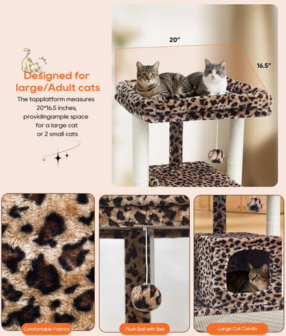 27" Cactus Cat Tree for Indoor Cats, Green Modern Activity Tower | Scratching Posts, Kitten Condo with Plush Perch & Hanging Ball for Play