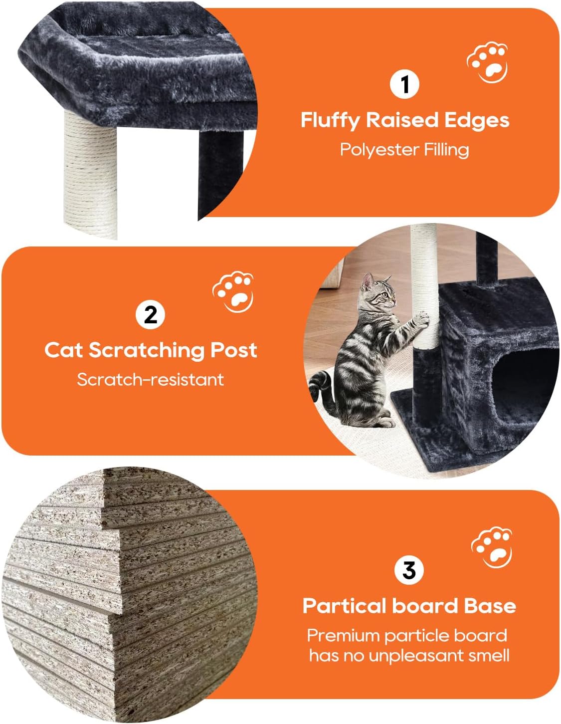 27" Cactus Cat Tree for Indoor Cats, Green Modern Activity Tower | Scratching Posts, Kitten Condo with Plush Perch & Hanging Ball for Play