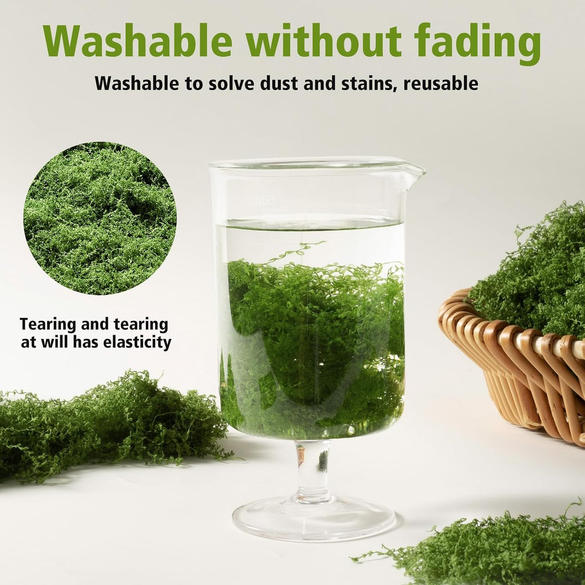 Artificial Moss mat, Green, 39.37 x 39.37 inches (Dark Green), Waterproof Indoor and Outdoor Decorative Moss mat, Fake Moss Wall Decorative Flower Decoration for Craftsmanship