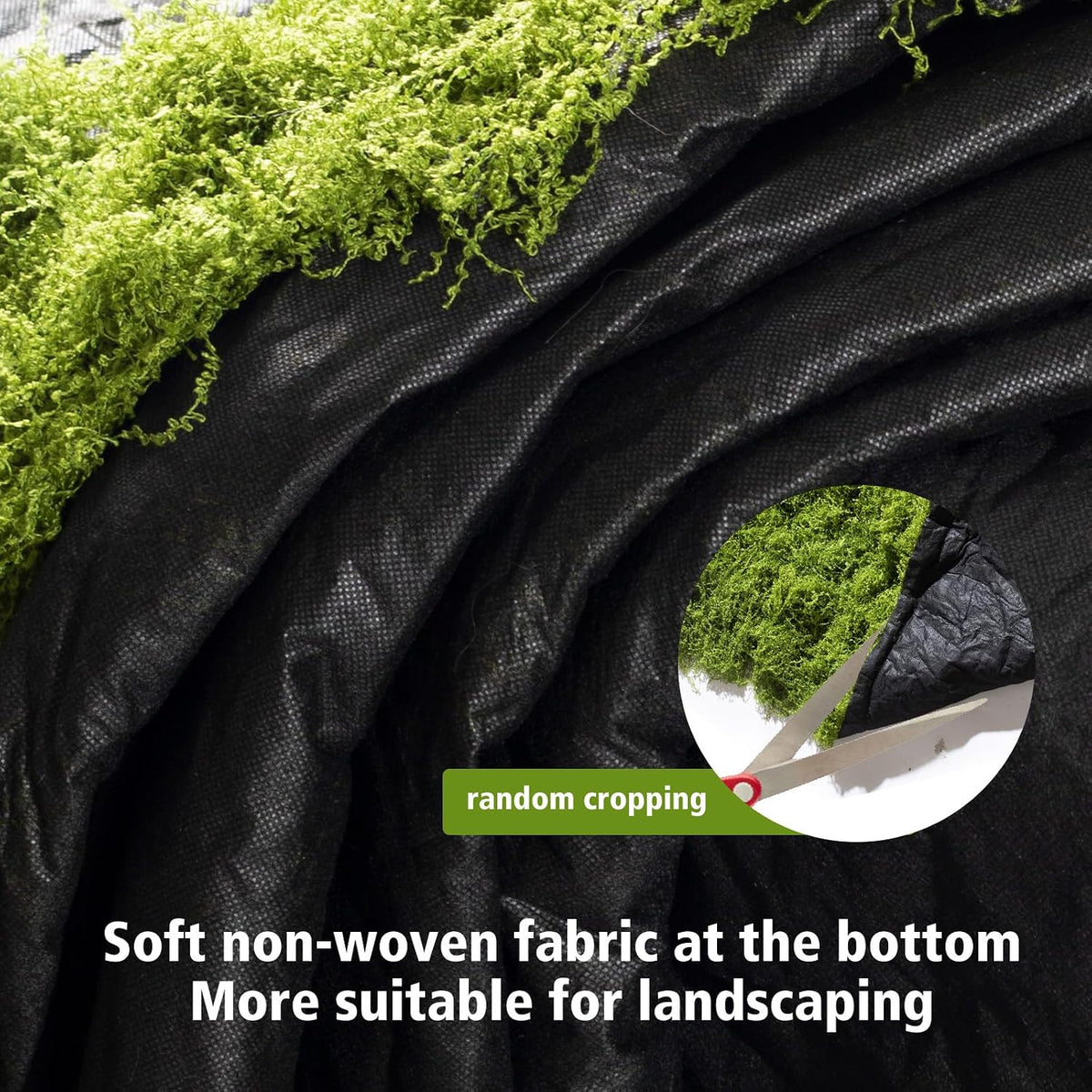 Artificial Moss mat, Green, 39.37 x 39.37 inches (Dark Green), Waterproof Indoor and Outdoor Decorative Moss mat, Fake Moss Wall Decorative Flower Decoration for Craftsmanship