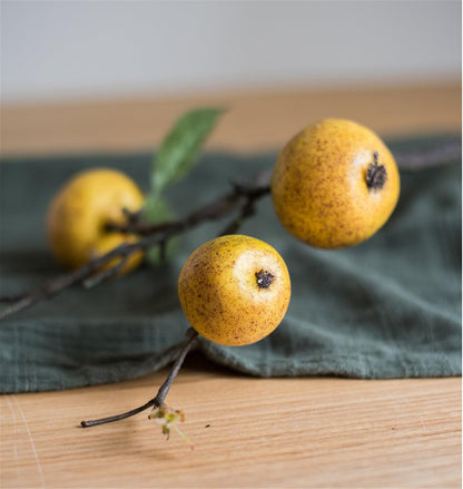 3PCS Artificial Pear Tree Branches Fake Pear Fruit Spur