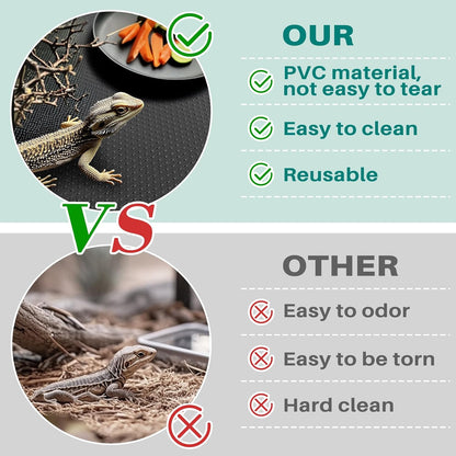 MAQIHAN Reptile Mat for Bearded Dragon Tanks - 6.5 FT Bearded Dragon Carpet