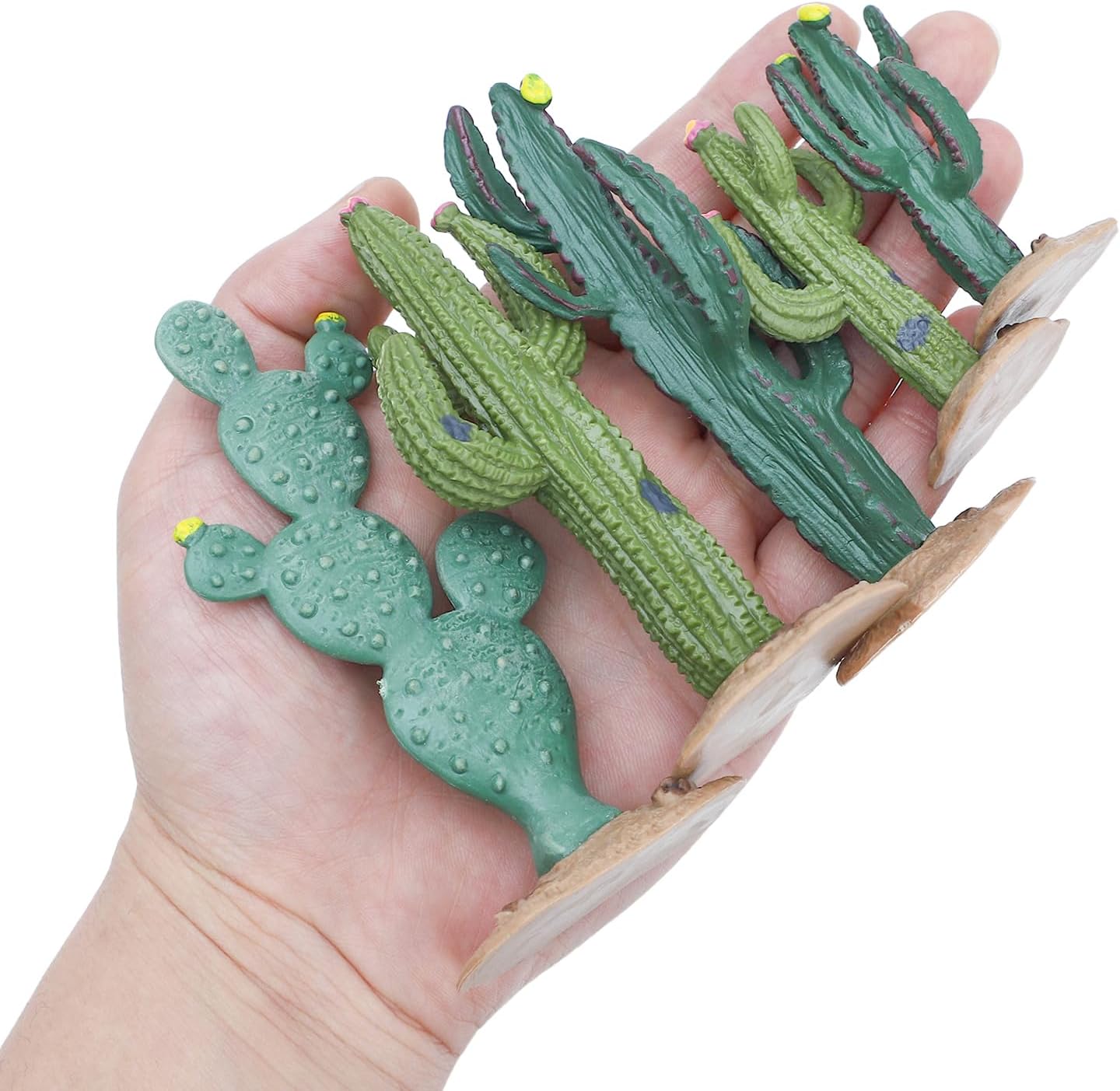 ONEST 8 Pieces Model Cactus Artificial Fake Cacti Stones for Home Decoration Miniature Landscape Landform Diorama Project