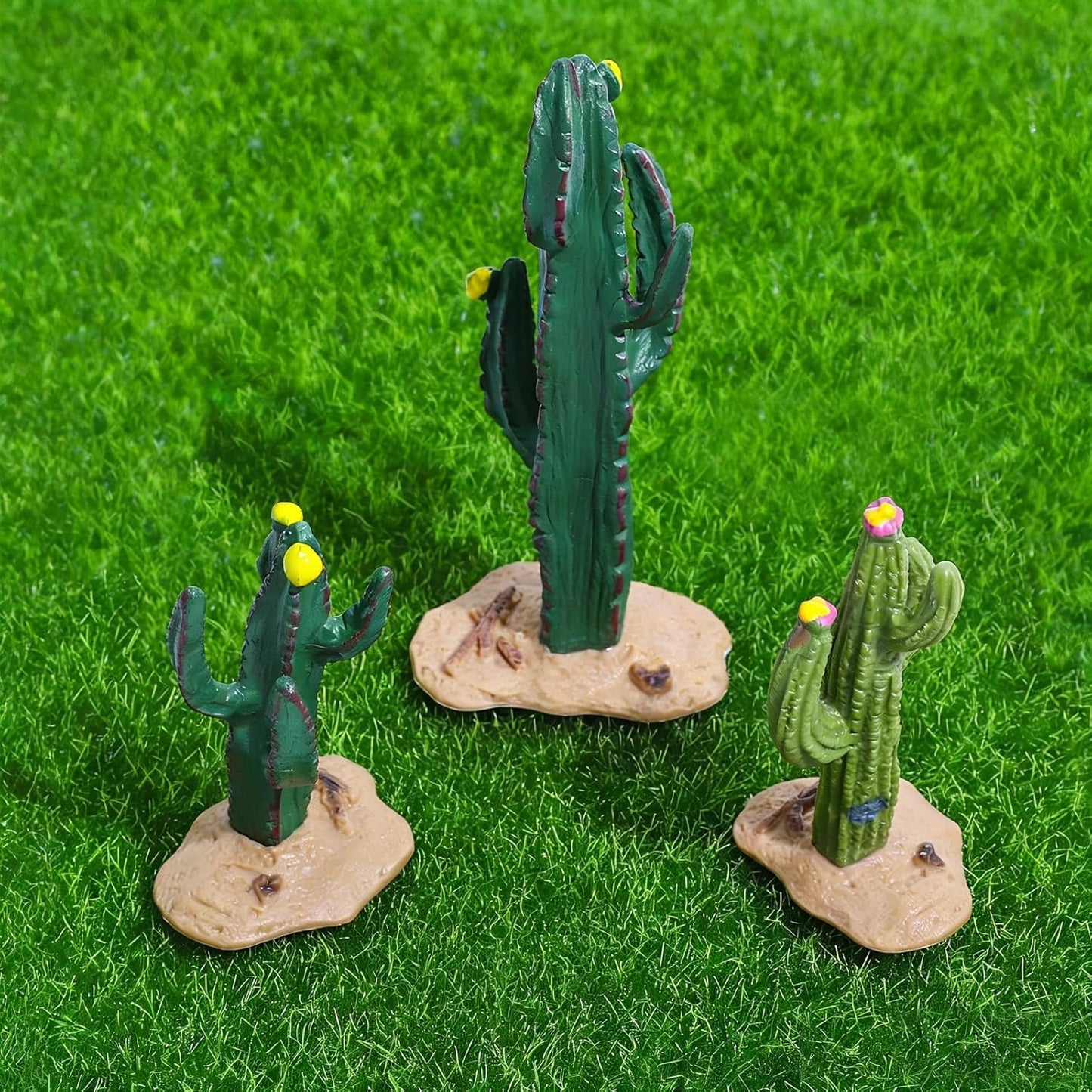 ONEST 8 Pieces Model Cactus Artificial Fake Cacti Stones for Home Decoration Miniature Landscape Landform Diorama Project