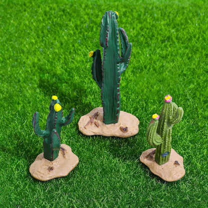 ONEST 8 Pieces Model Cactus Artificial Fake Cacti Stones for Home Decoration Miniature Landscape Landform Diorama Project