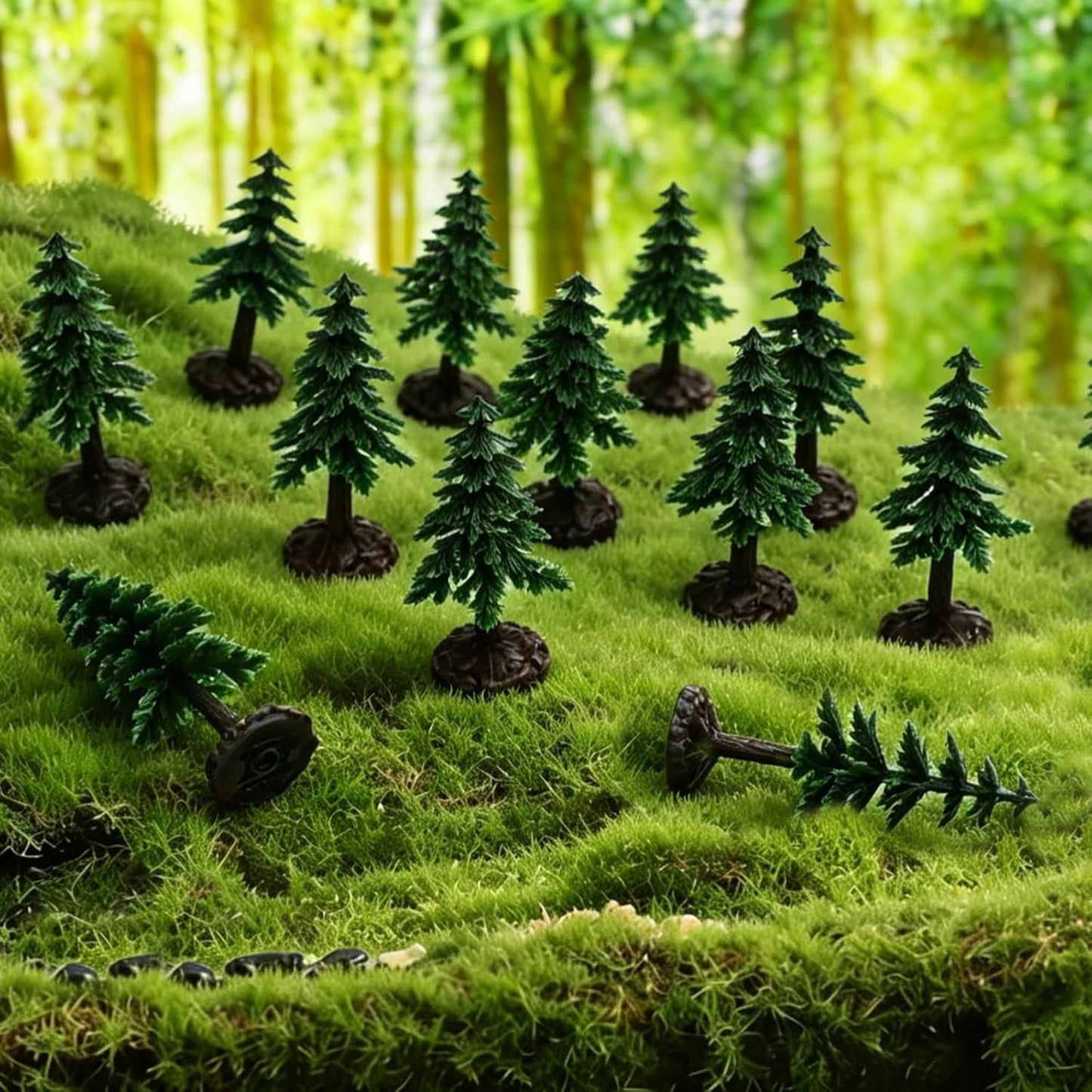 ONEST 8 Pieces Model Cactus Artificial Fake Cacti Stones for Home Decoration Miniature Landscape Landform Diorama Project