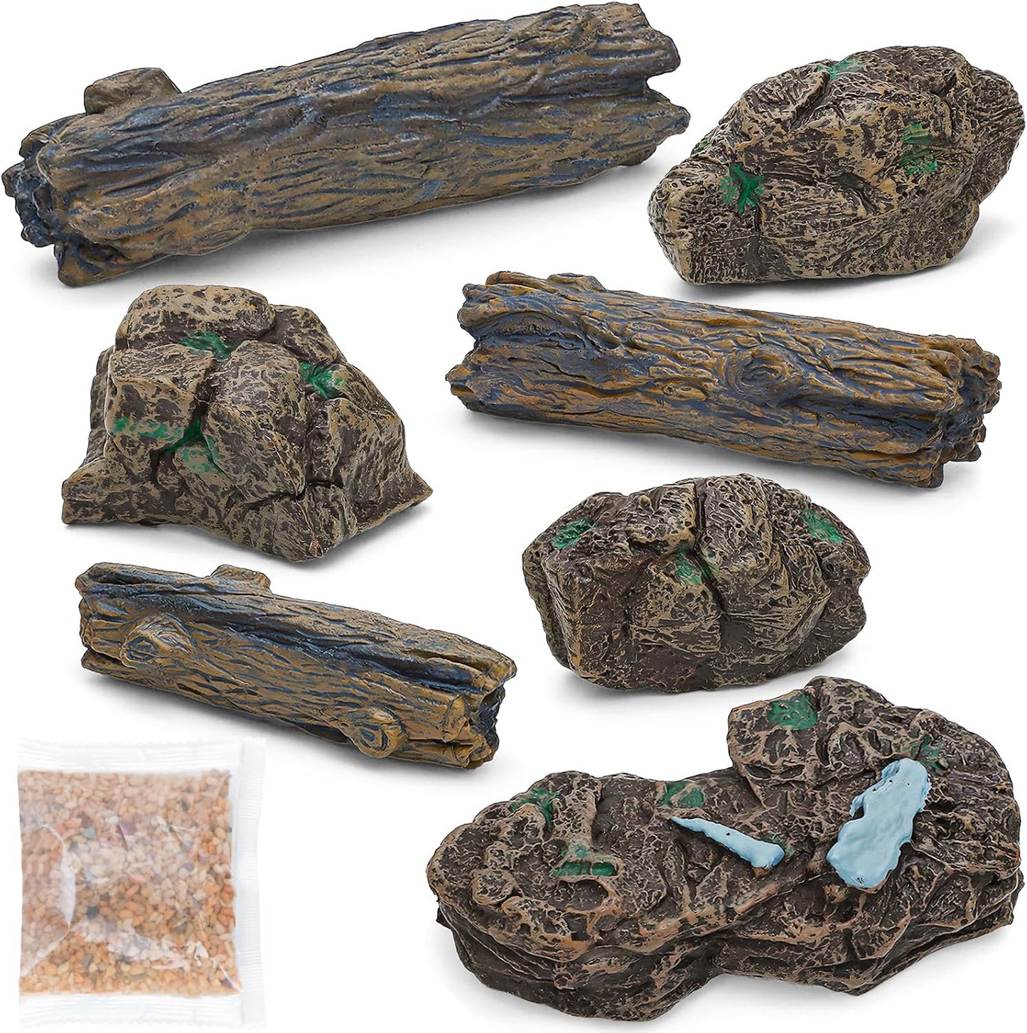 ONEST 8 Pieces Model Cactus Artificial Fake Cacti Stones for Home Decoration Miniature Landscape Landform Diorama Project