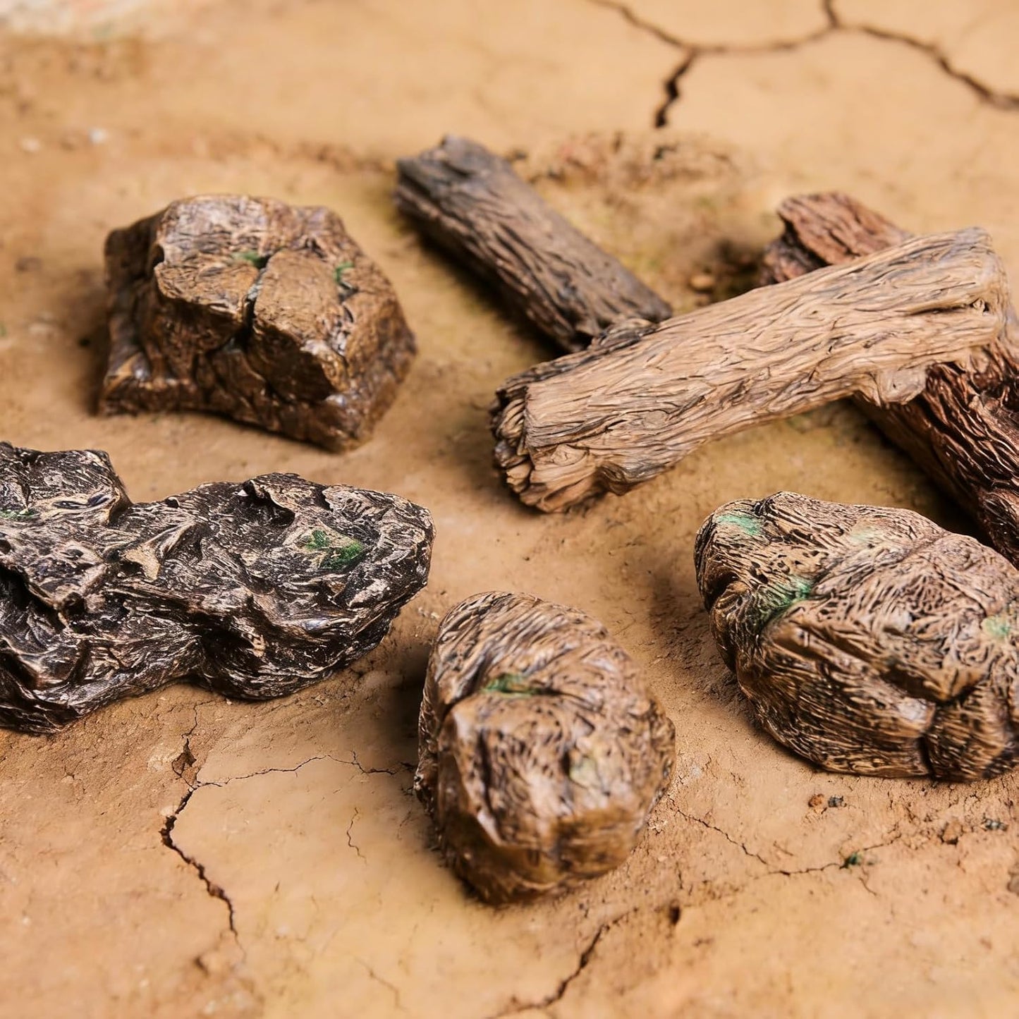 ONEST 8 Pieces Model Cactus Artificial Fake Cacti Stones for Home Decoration Miniature Landscape Landform Diorama Project