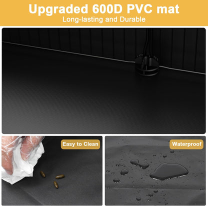 Guinea Pig Cage with Waterproof Mat & 12 Transparent Panels, Bunny Enclosure and Indoor Guinea Pig Playpen 48''L x 24''W x 16''H, Small Animal Playpen for Hamster, Hedgehog, Kitten, Rabbit