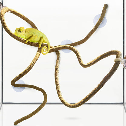 6 ft Reptile Vine for Terrarium, Flexible Climber Lizard Tank Decor, Ball Python Snake Climbing Accessories, Twistable and Bendable Habitat Decor Terrarium Vines for Chameleon, Bearded Dragon