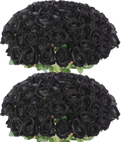 Rowfad 60 Pcs Artificial Roses Bulk Velvet Silk White Roses White Roses for Wedding Centerpieces Bridal Bouquet Mohter's Day Valentine's Day Home Decor (60, White)