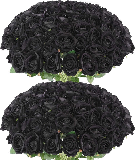Rowfad 60 Pcs Artificial Roses Bulk Velvet Silk White Roses White Roses for Wedding Centerpieces Bridal Bouquet Mohter's Day Valentine's Day Home Decor (60, White)